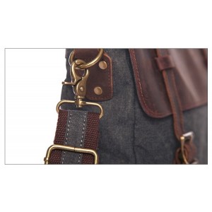 AT3 Sac de travail pour ordinateur portable. Sac à bandoulière. Canvas - en cuir . MESSENGER III VINTAGE™ 4 couleurs 