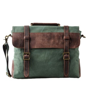 AT3 Sac de travail pour ordinateur portable. Sac à bandoulière. Canvas - en cuir . MESSENGER III VINTAGE™ 4 couleurs 